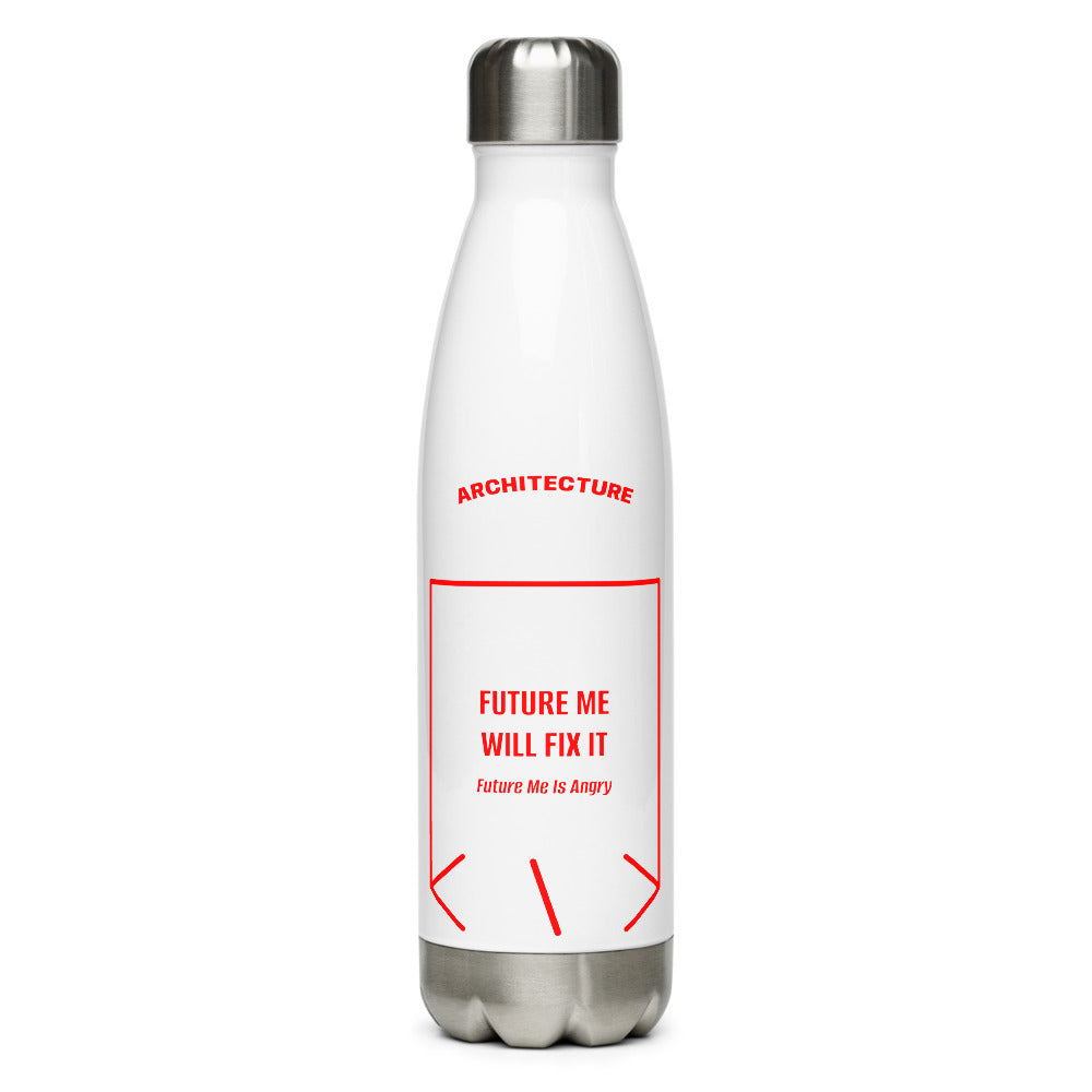 Future Me Will Fix It — White Red back mockup (17 oz)