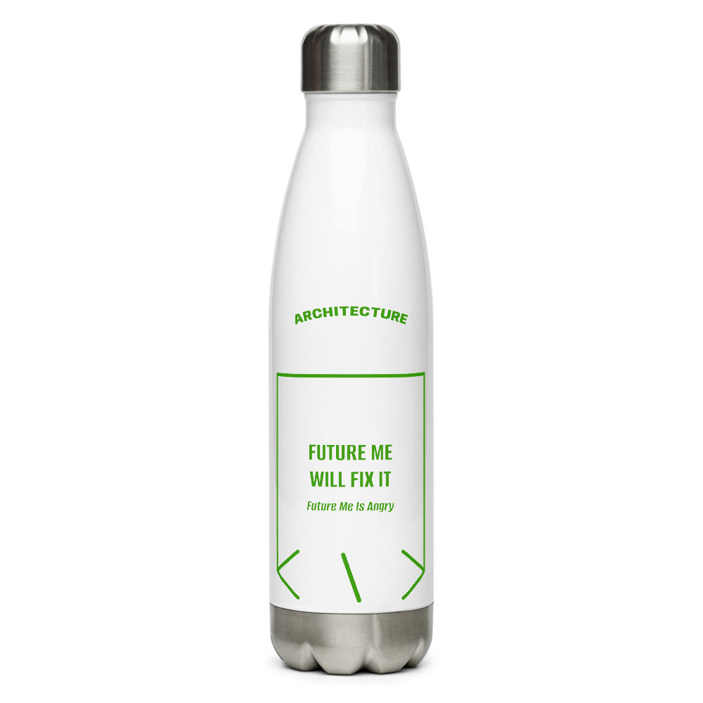 Future Me Will Fix It — White Green back mockup (17 oz)