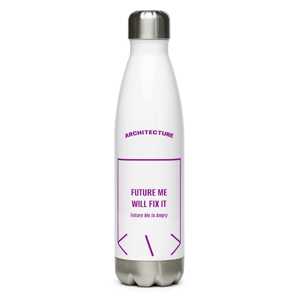 Future Me Will Fix It — White Purple back mockup (17 oz)