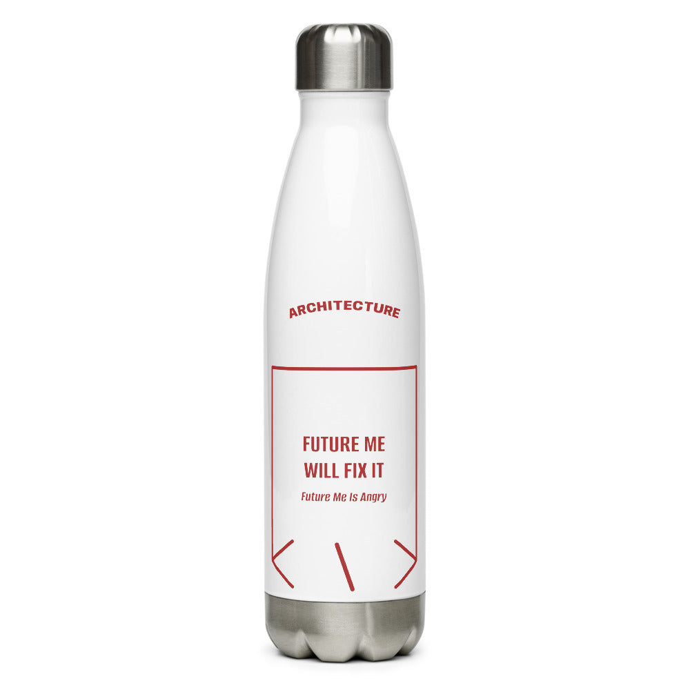 Future Me Will Fix It — White Brown back mockup (17 oz)