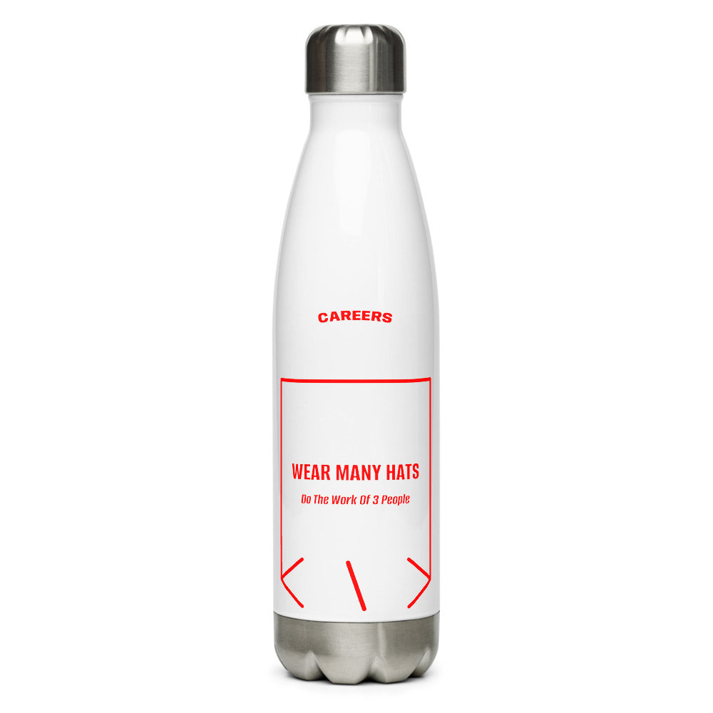 Wear Many Hats — White Red back mockup (17 oz)