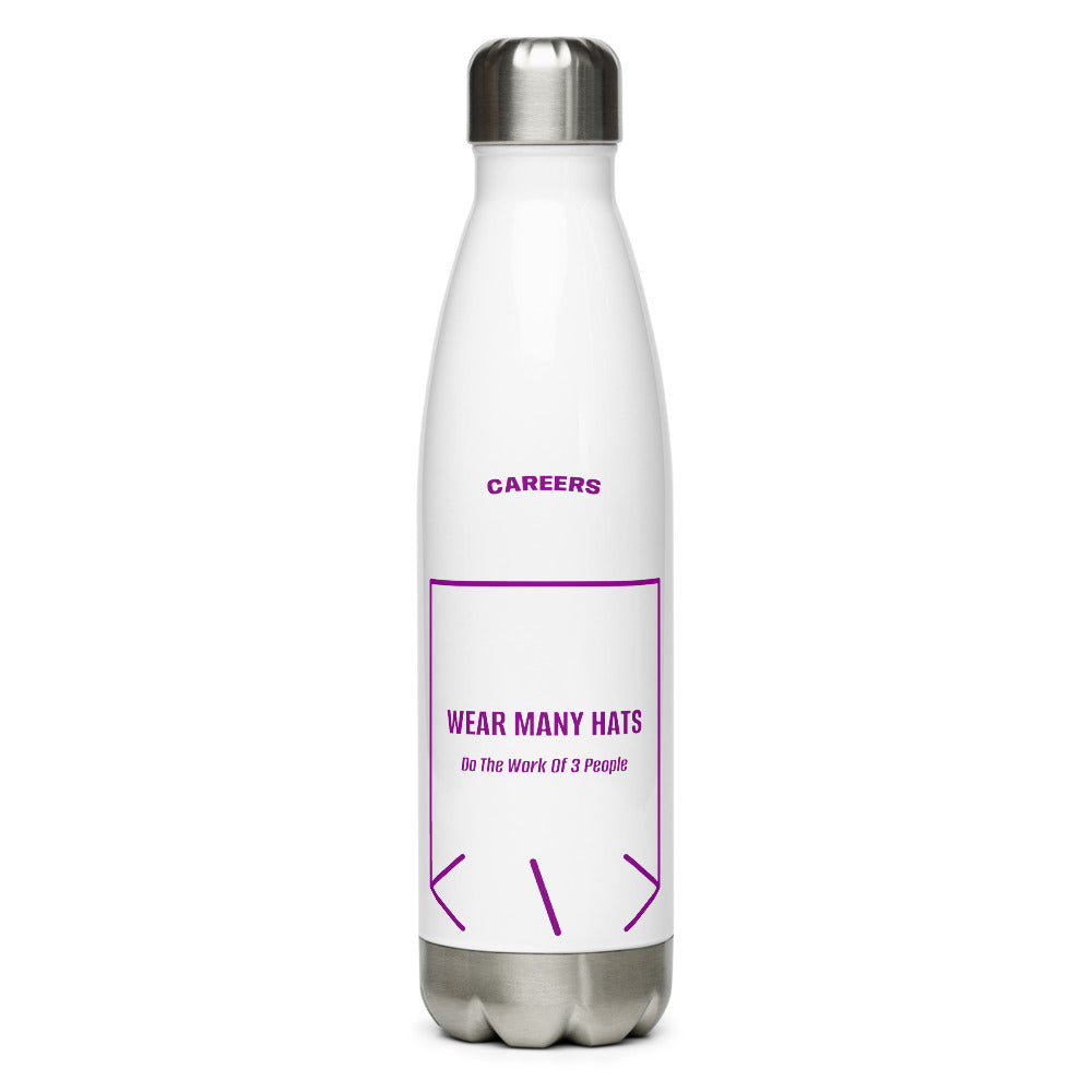 Wear Many Hats — White Purple back mockup (17 oz)