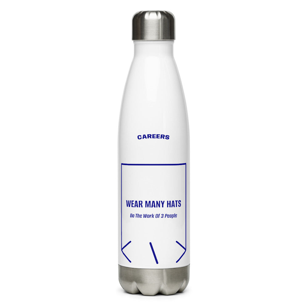 Wear Many Hats — White Navy back mockup (17 oz)