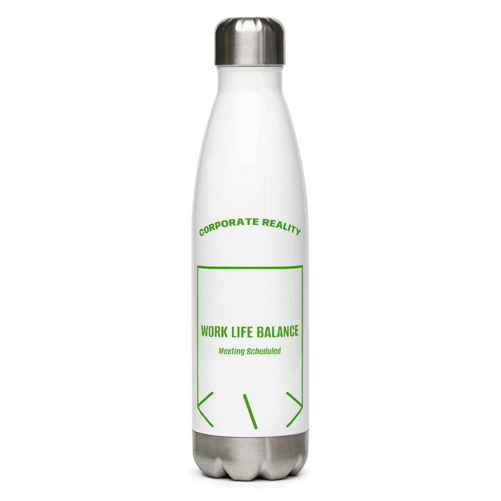 Work Life Balance — White Green back mockup (17 oz)