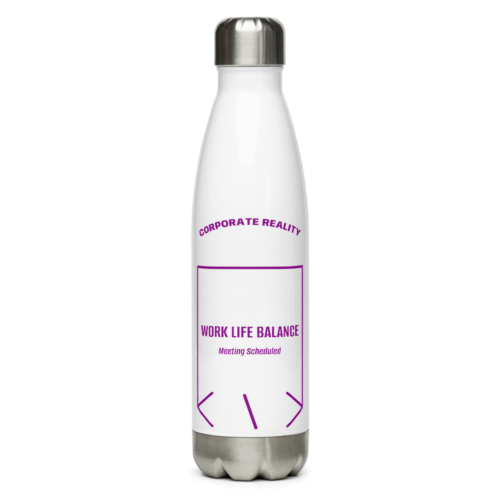 Work Life Balance — White Purple back mockup (17 oz)