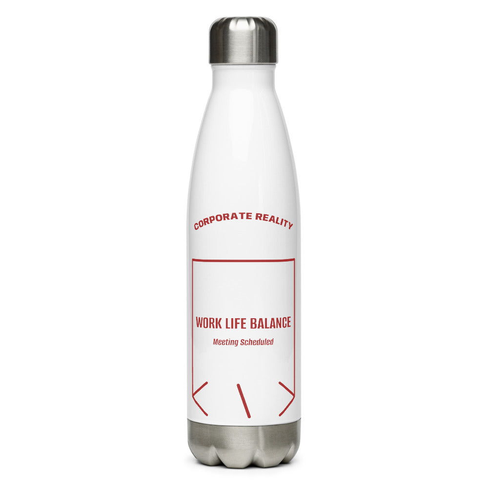 Work Life Balance — White Brown back mockup (17 oz)