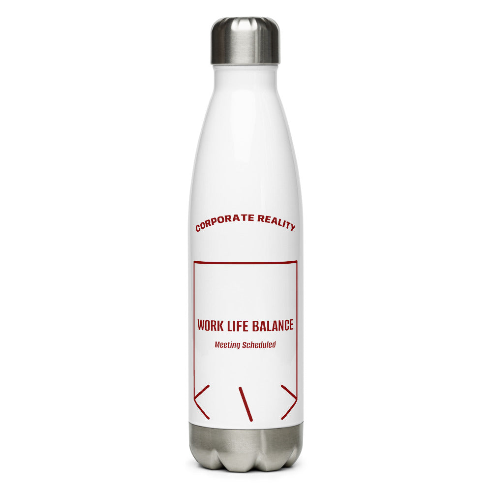 Work Life Balance — White Maroon back mockup (17 oz)