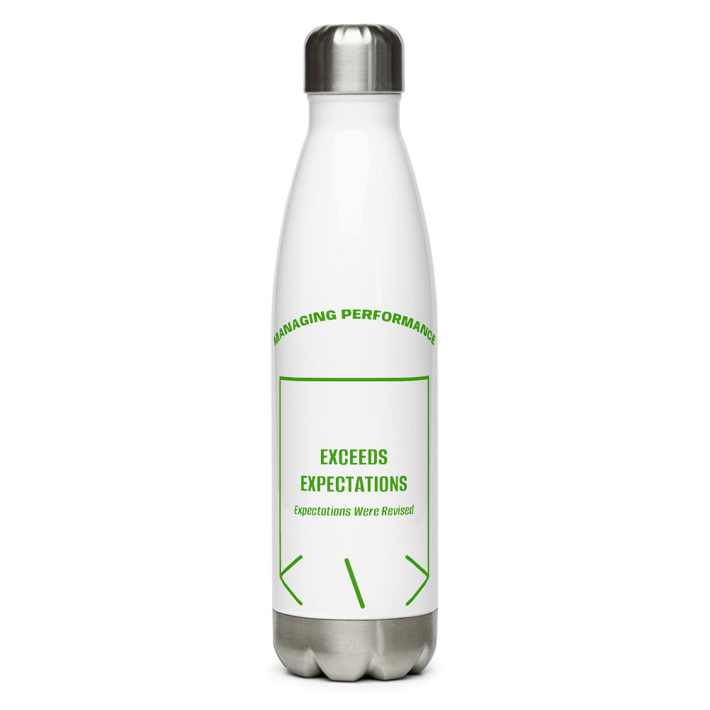 Exceeds Expectations — White Green back mockup (17 oz)