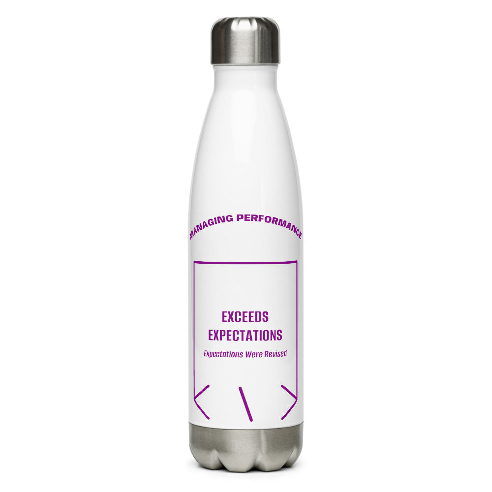 Exceeds Expectations — White Purple back mockup (17 oz)