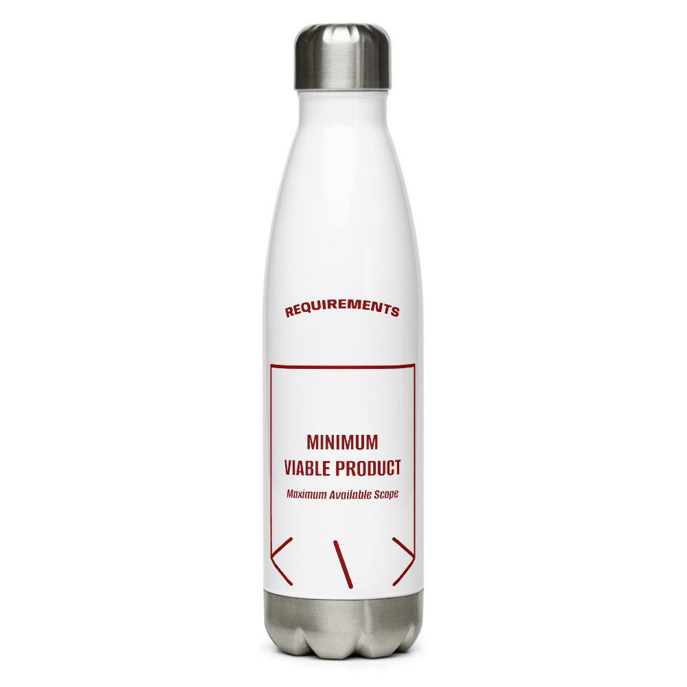 Minimum Viable Product — White Maroon back mockup (17 oz)