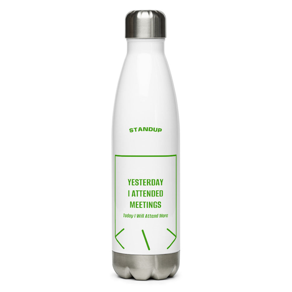 Yesterday I Attended Meetings — White Green back mockup (17 oz)