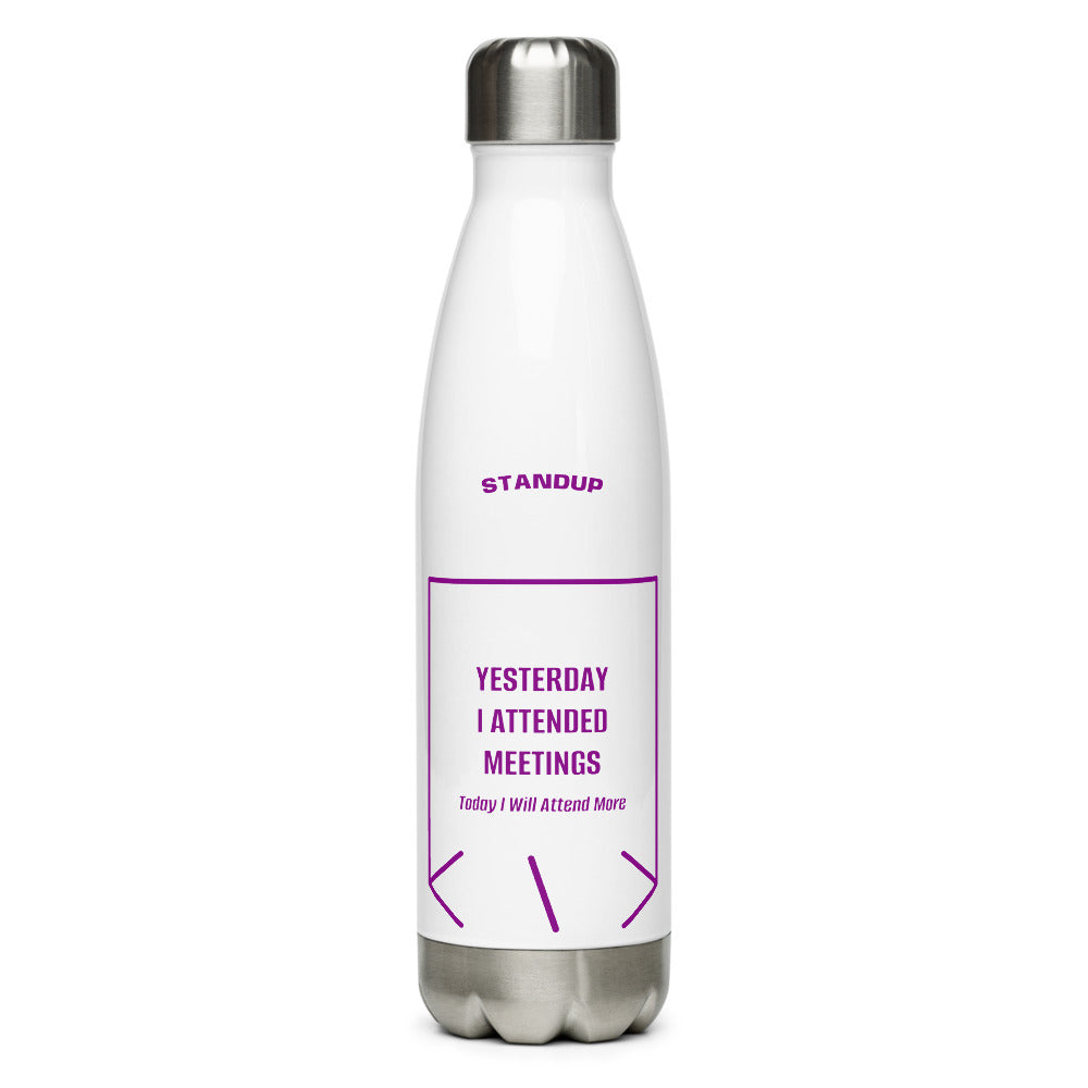Yesterday I Attended Meetings — White Purple back mockup (17 oz)