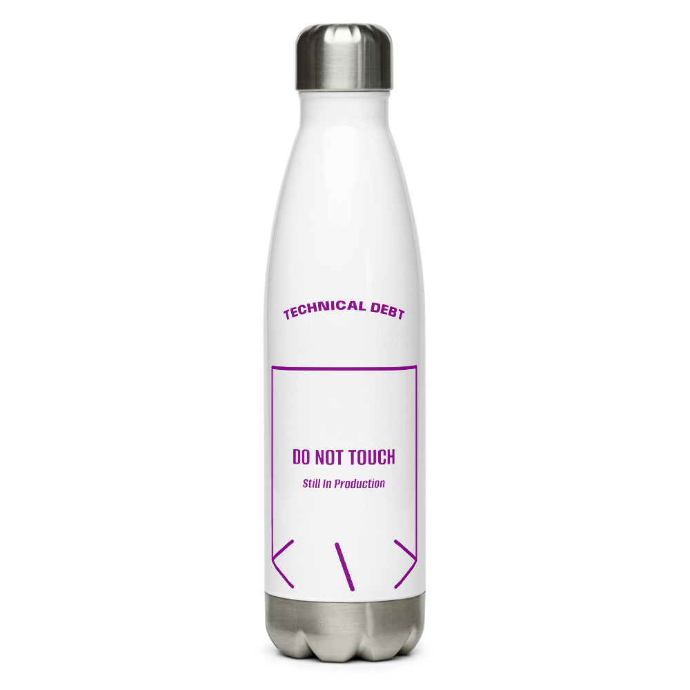 Do Not Touch — White Purple back mockup (17 oz)