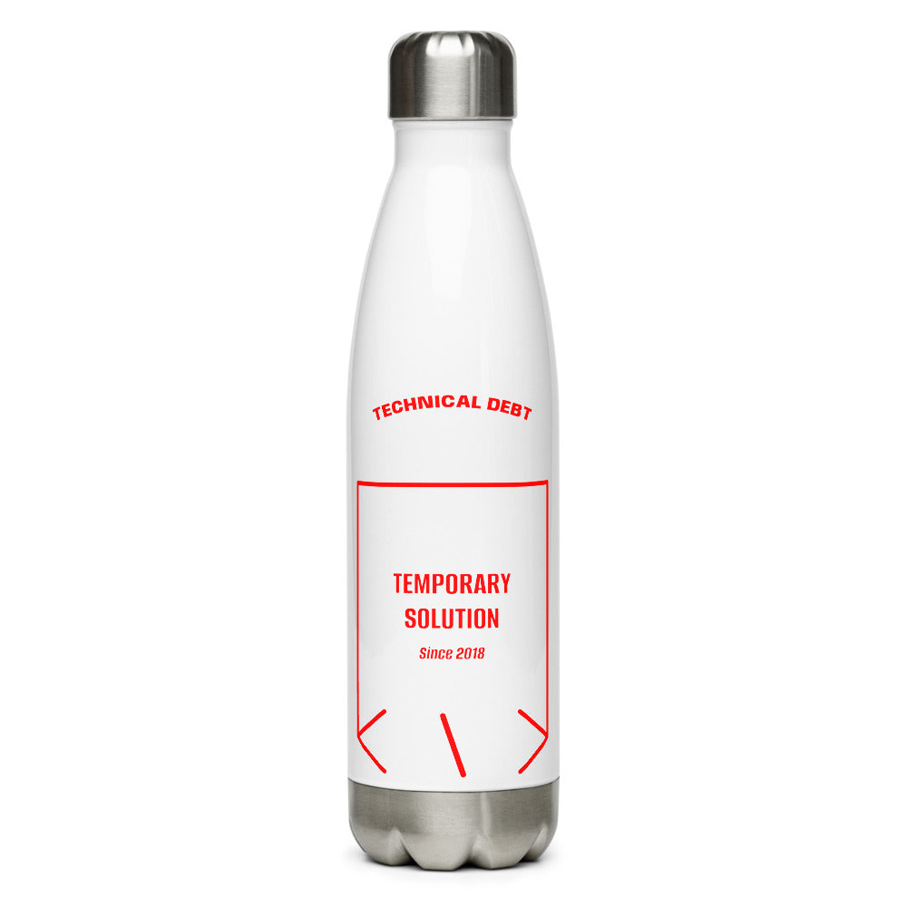 Temporary Solution — White Red back mockup (17 oz)