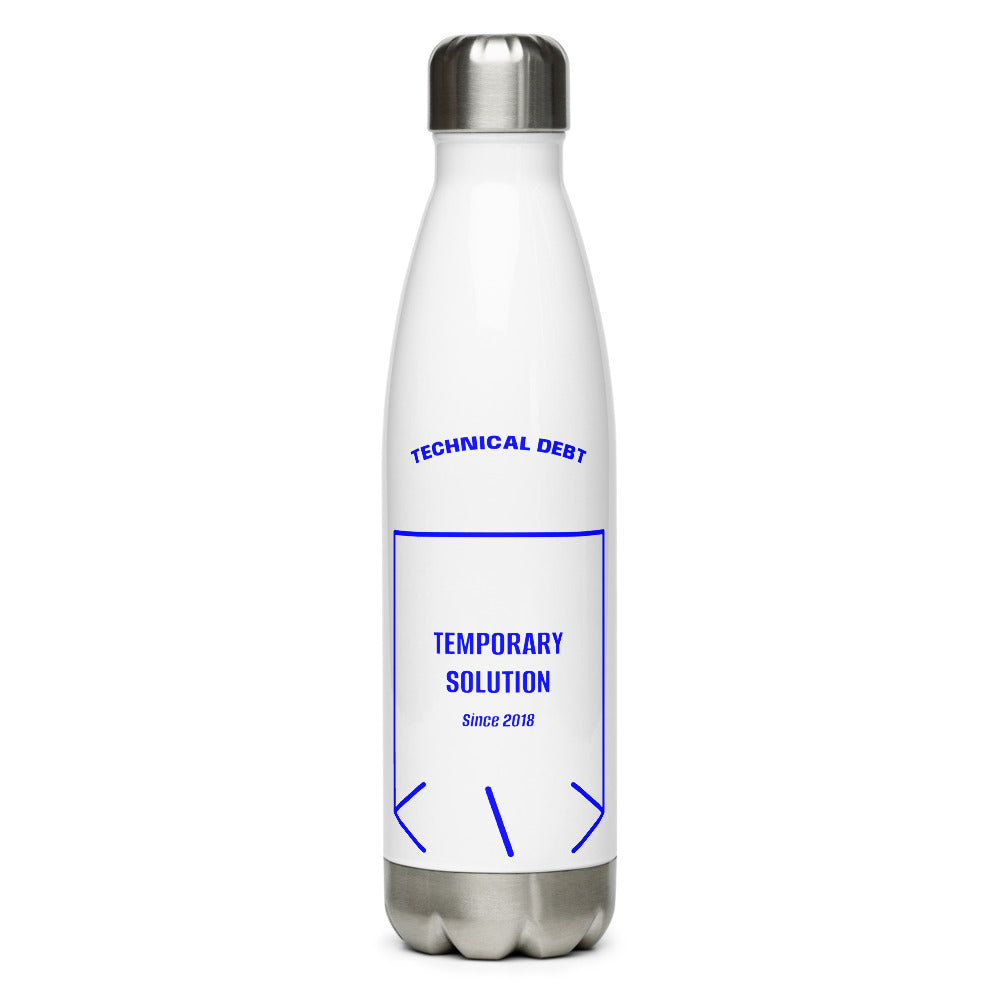 Temporary Solution — White Blue back mockup (17 oz)