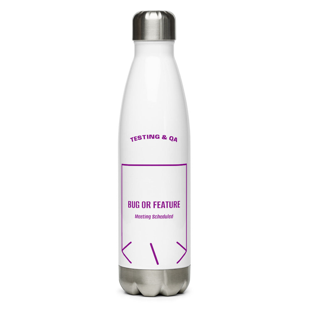 Bug Or Feature — White Purple back mockup (17 oz)