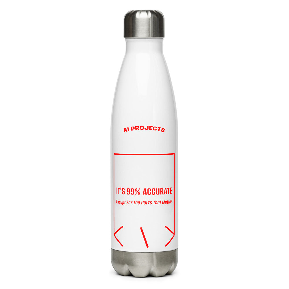 It's 99% Accurate — White Red back mockup (17 oz)