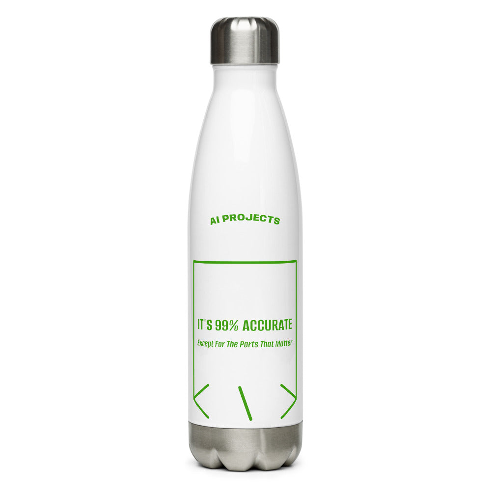 It's 99% Accurate — White Green back mockup (17 oz)