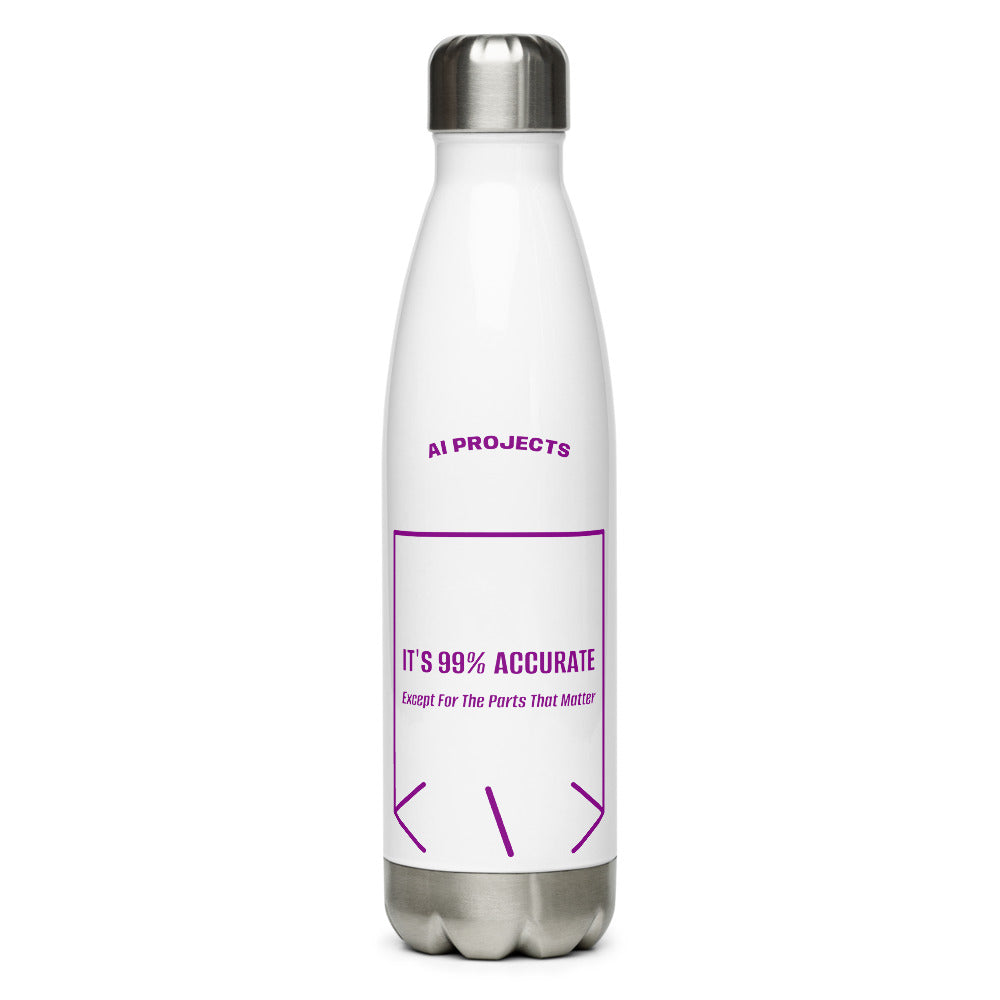 It's 99% Accurate — White Purple back mockup (17 oz)