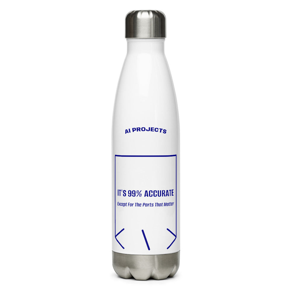 It's 99% Accurate — White Navy back mockup (17 oz)