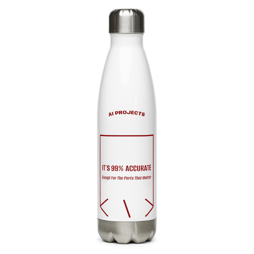 It's 99% Accurate — White Maroon back mockup (17 oz)