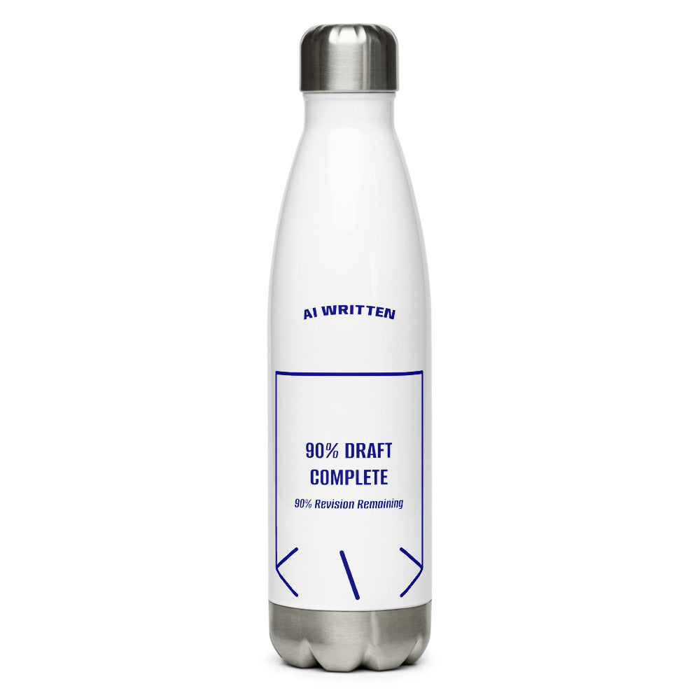 90% Draft Complete — White Navy back mockup (17 oz)