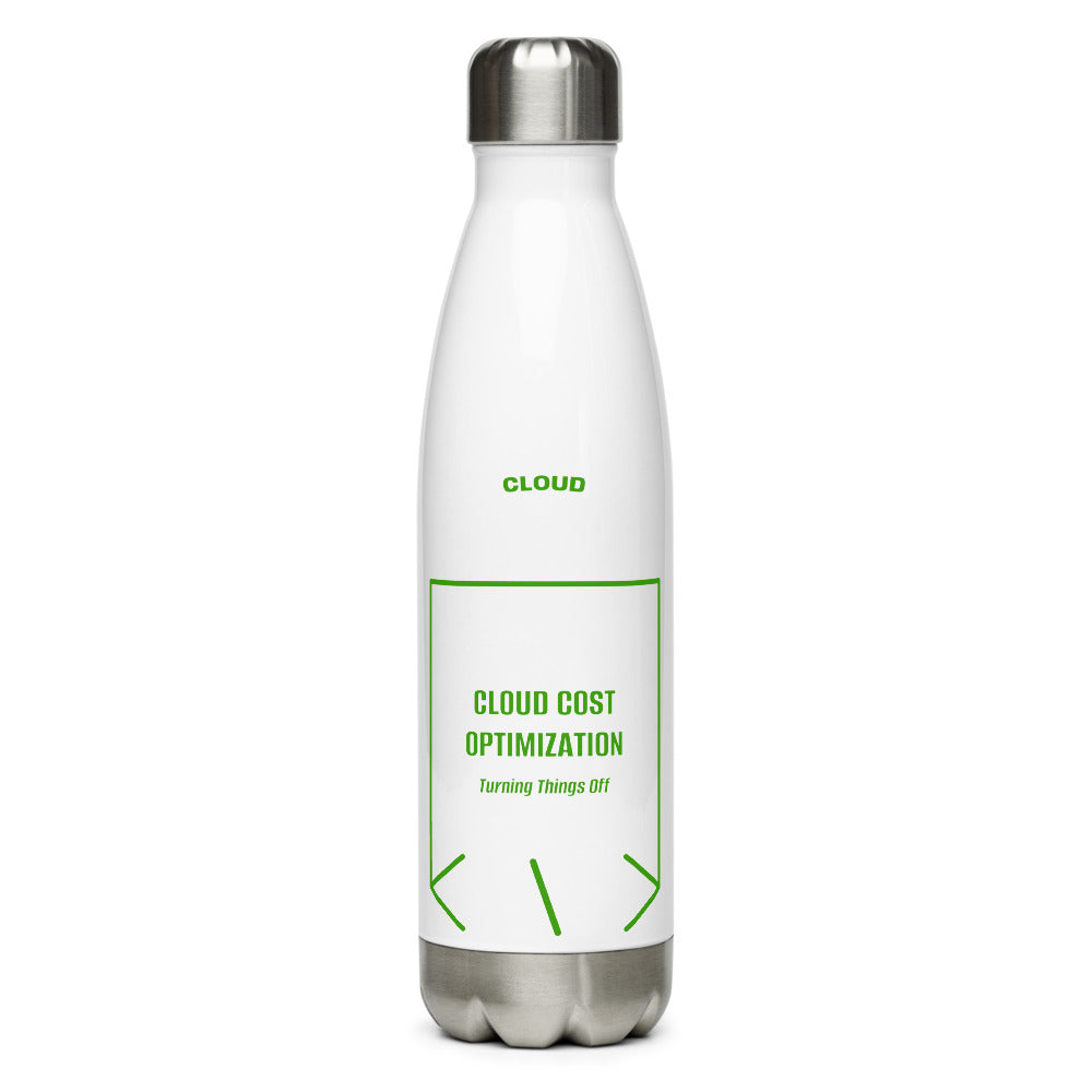 Cloud Cost Optimization — White Green back mockup (17 oz)