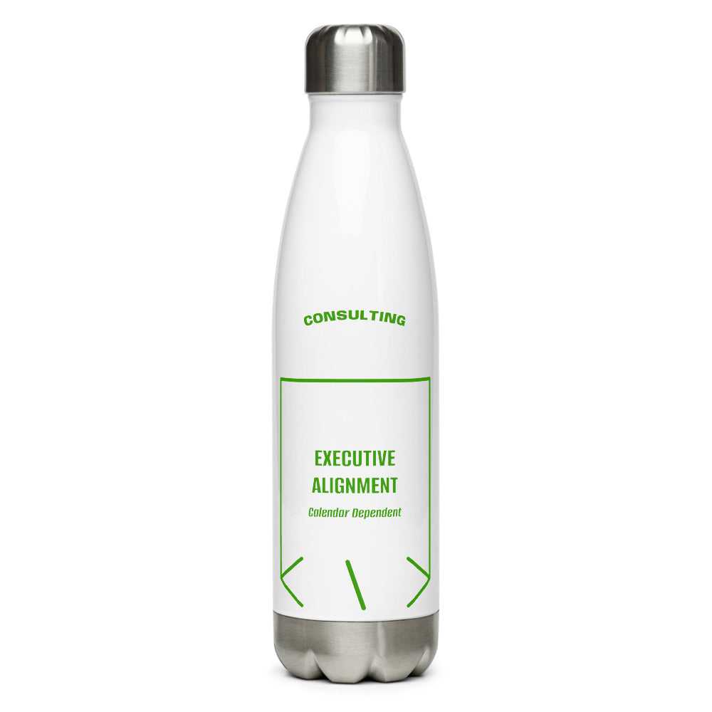 Executive Alignment — White Green back mockup (17 oz)