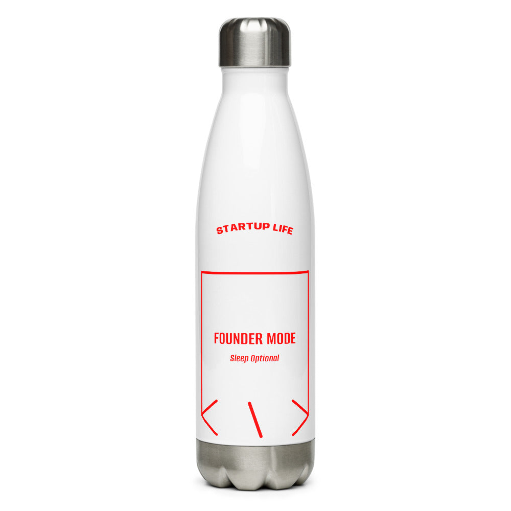 Founder Mode — White Red back mockup (17 oz)