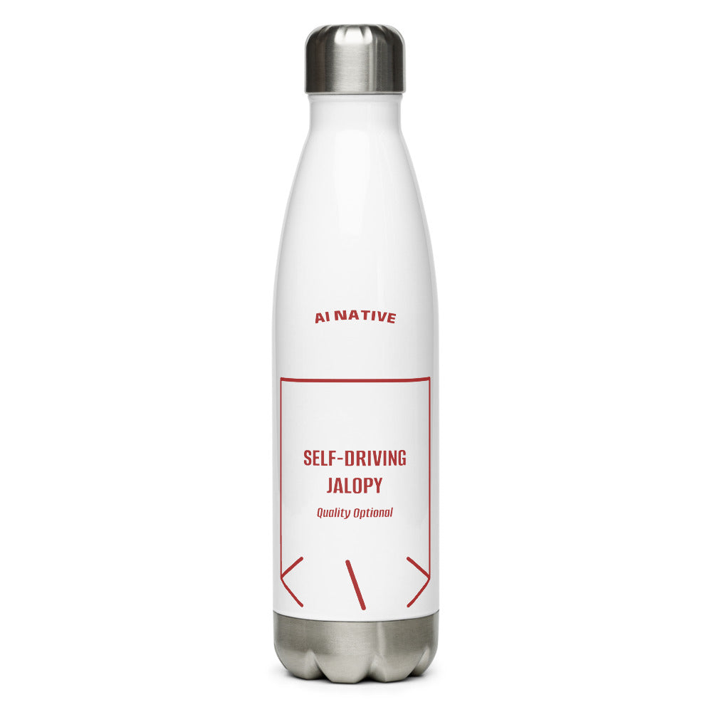 Self-Driving Jalopy — White Brown back mockup (17 oz)