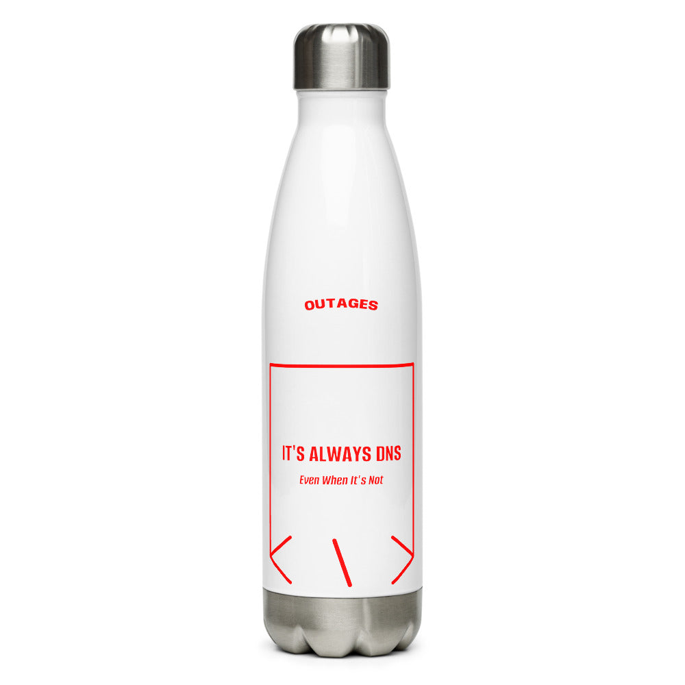 It's Always DNS — White Red back mockup (17 oz)
