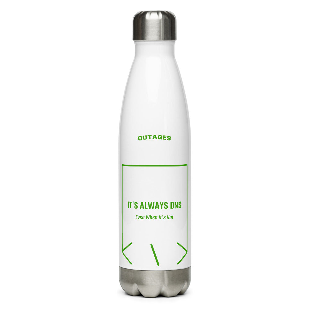 It's Always DNS — White Green back mockup (17 oz)