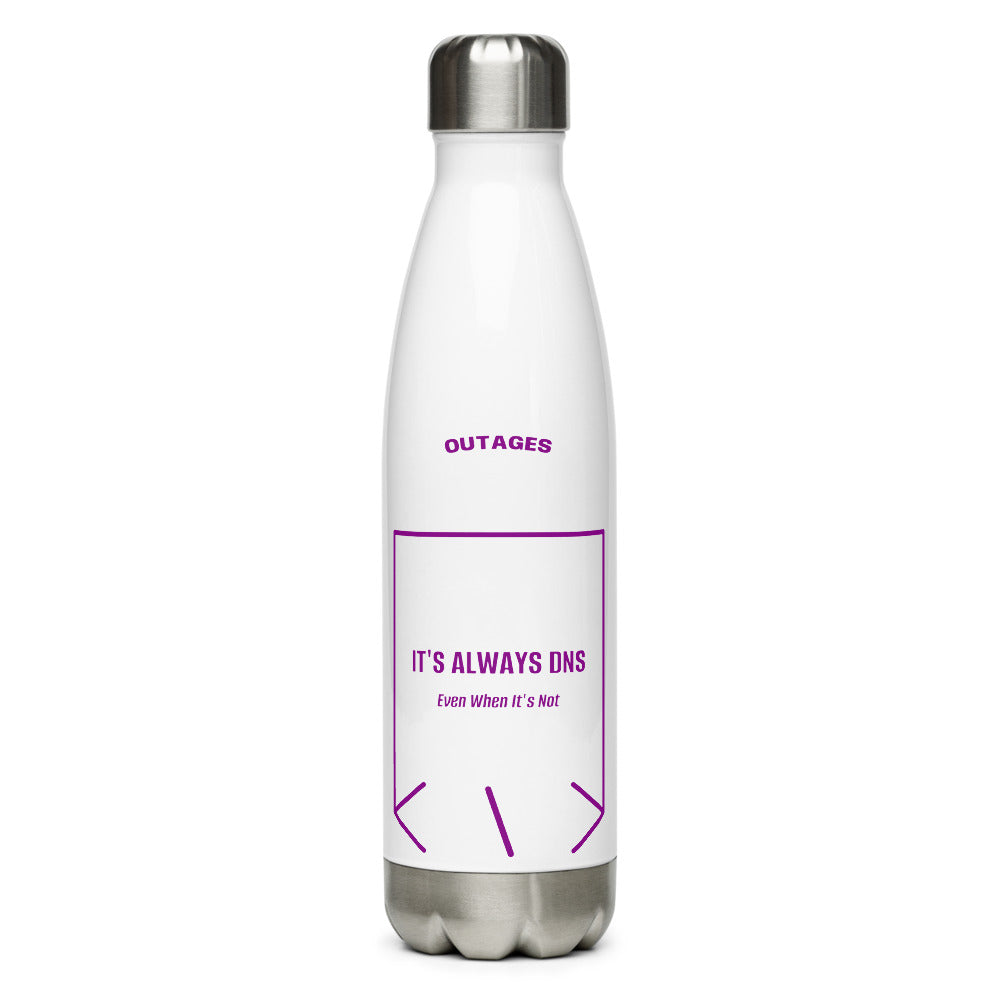It's Always DNS — White Purple back mockup (17 oz)