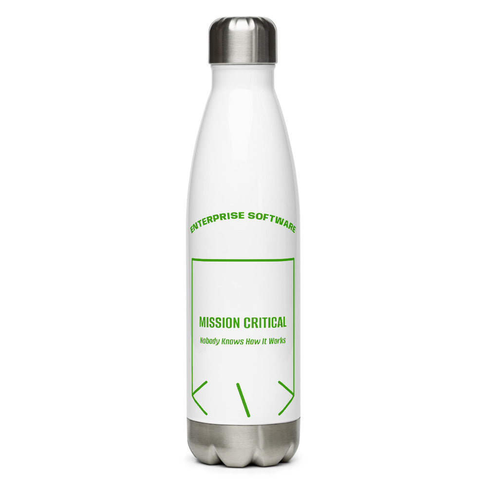 Mission Critical — White Green back mockup (17 oz)