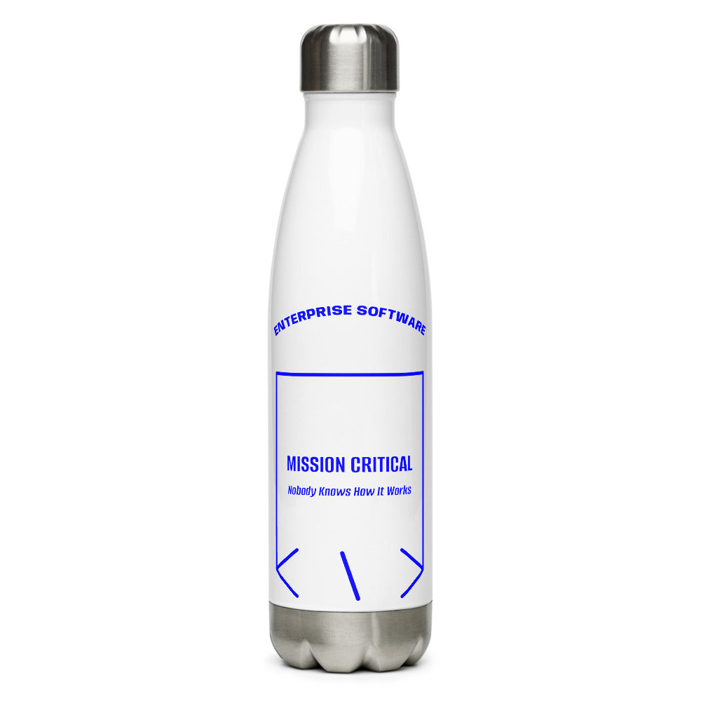 Mission Critical — White Blue back mockup (17 oz)