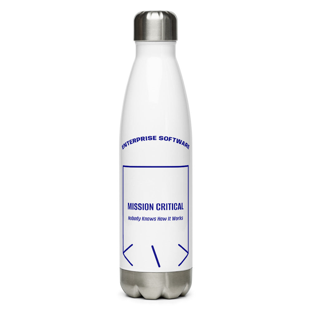 Mission Critical — White Navy back mockup (17 oz)