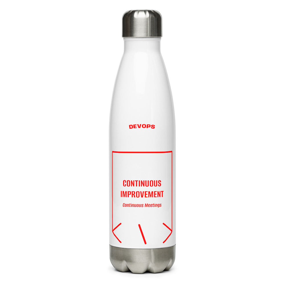 Continuous Improvement — White Red back mockup (17 oz)