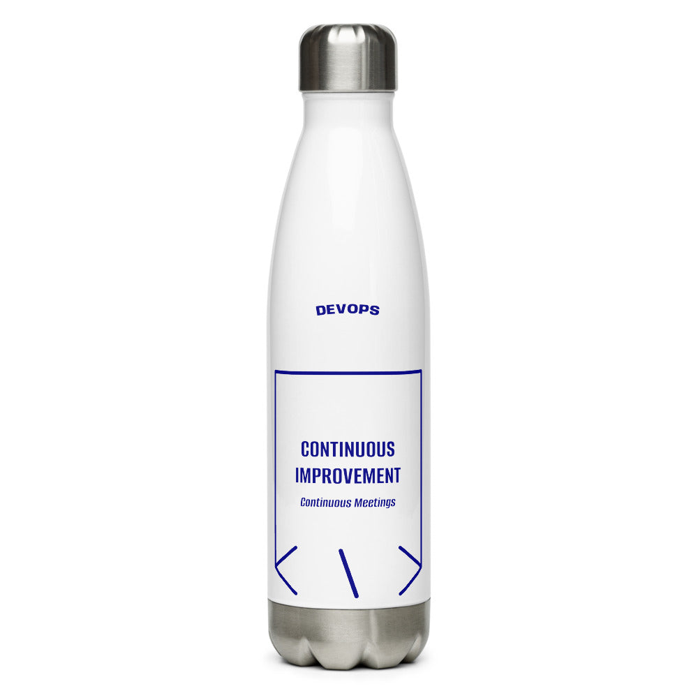 Continuous Improvement — White Navy back mockup (17 oz)
