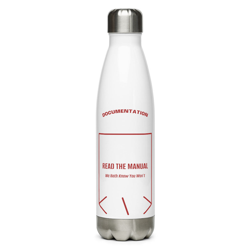 Read The Manual — White Brown back mockup (17 oz)