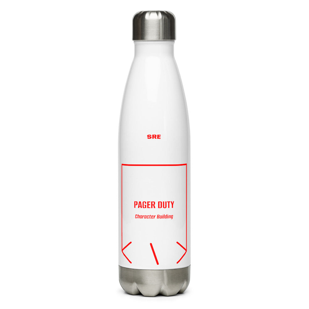 Pager Duty — White Red back mockup (17 oz)