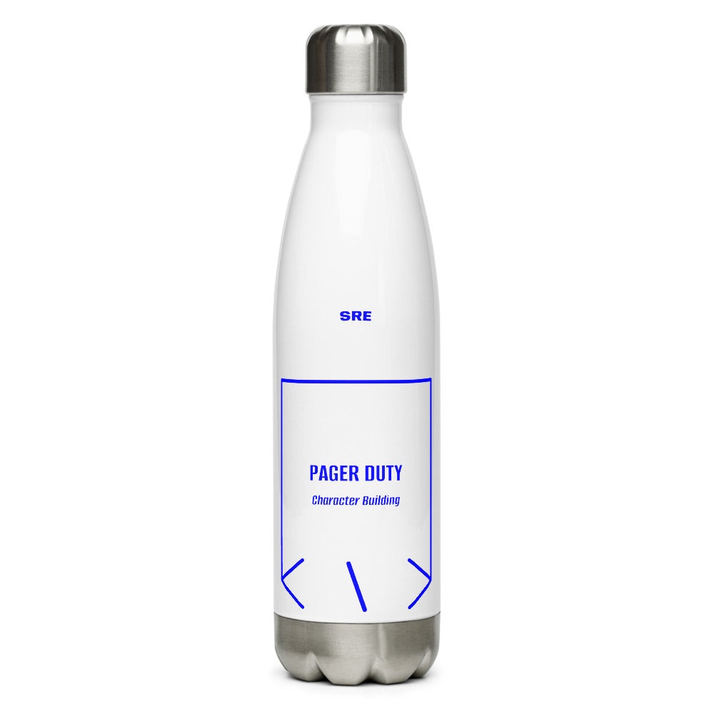 Pager Duty — White Blue back mockup (17 oz)