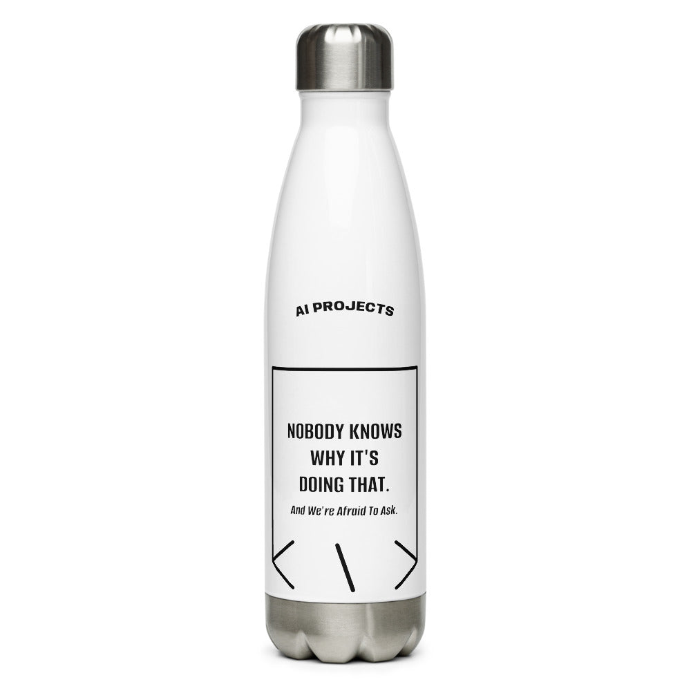 Nobody Knows Why It's Doing That. — White Black back mockup (17 oz)