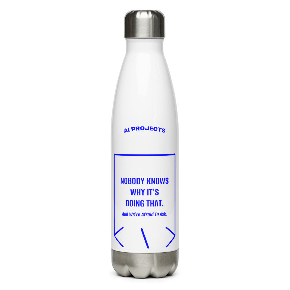 Nobody Knows Why It's Doing That. — White Blue back mockup (17 oz)