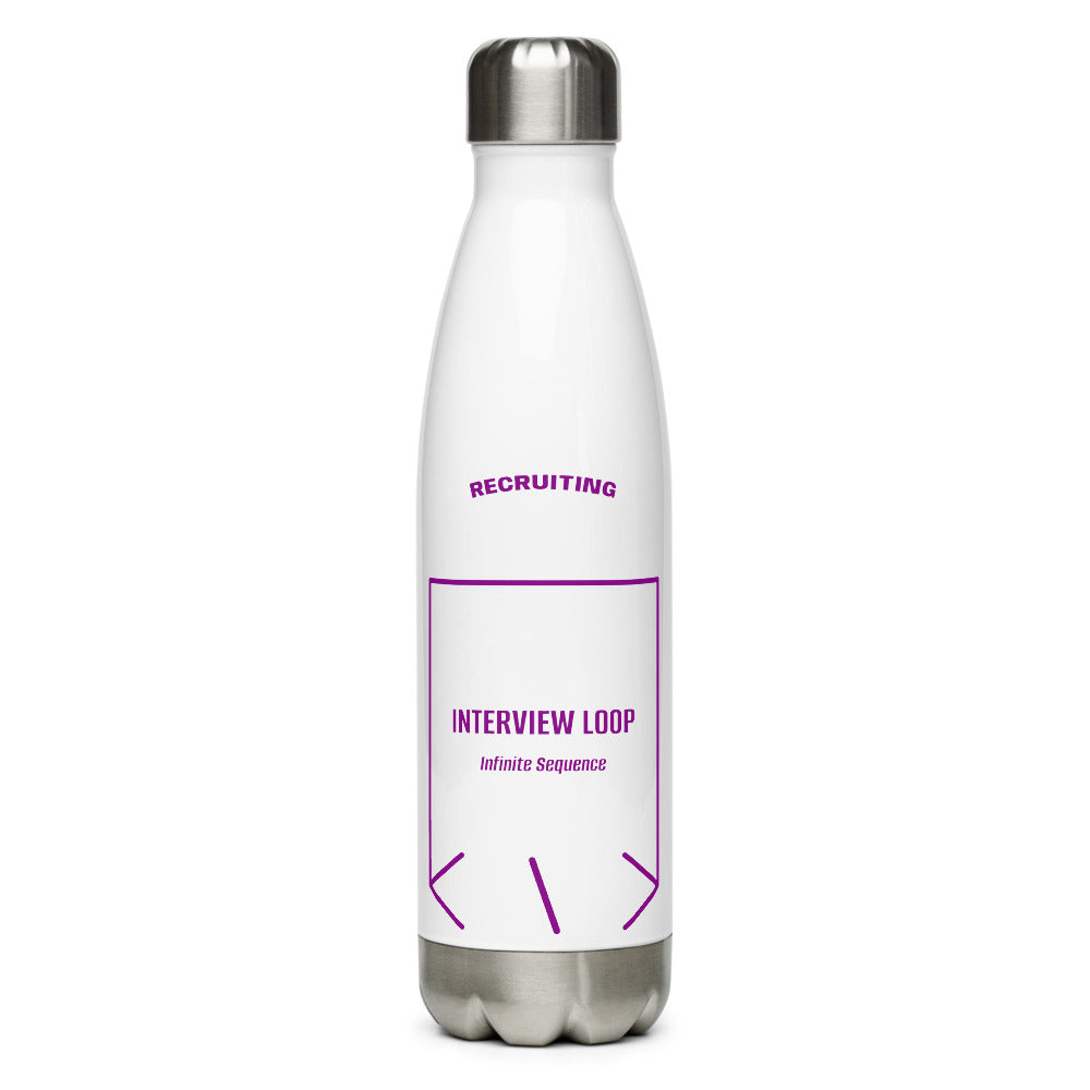 Interview Loop — White Purple back mockup (17 oz)