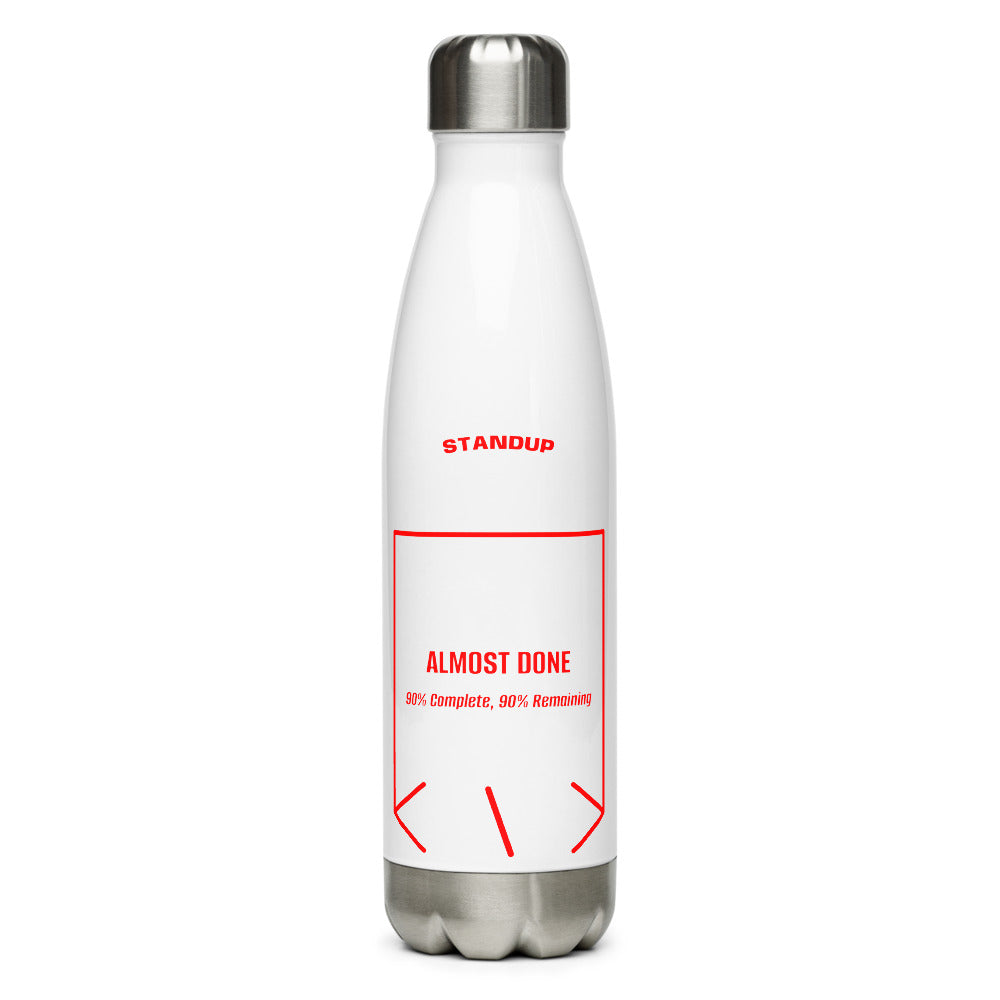 Almost Done — White Red back mockup (17 oz)
