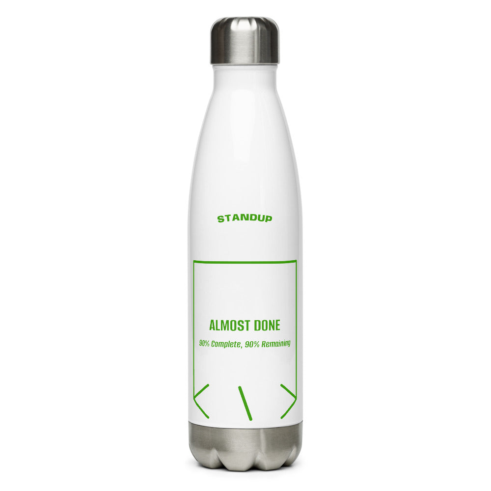 Almost Done — White Green back mockup (17 oz)