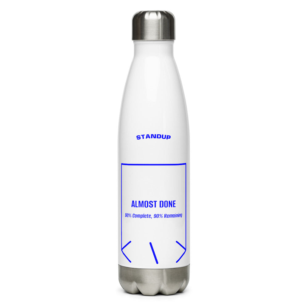 Almost Done — White Blue back mockup (17 oz)