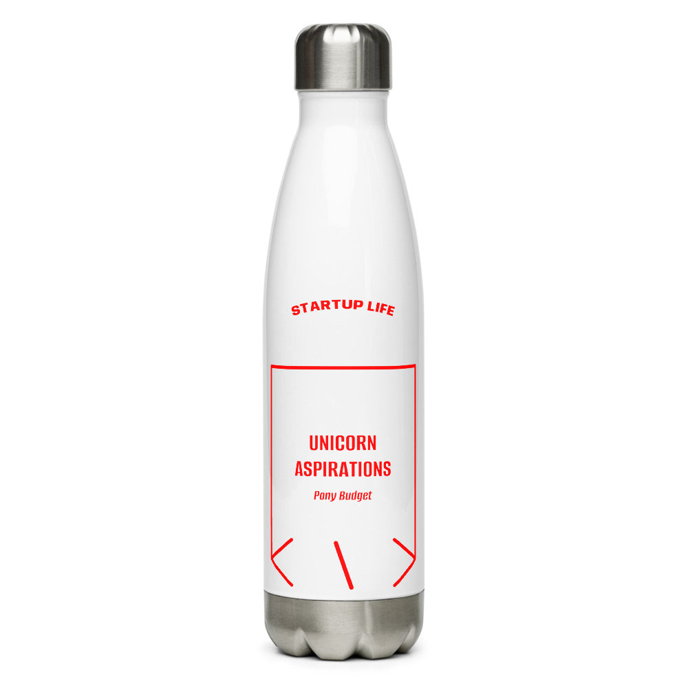 Unicorn Aspirations — White Red back mockup (17 oz)