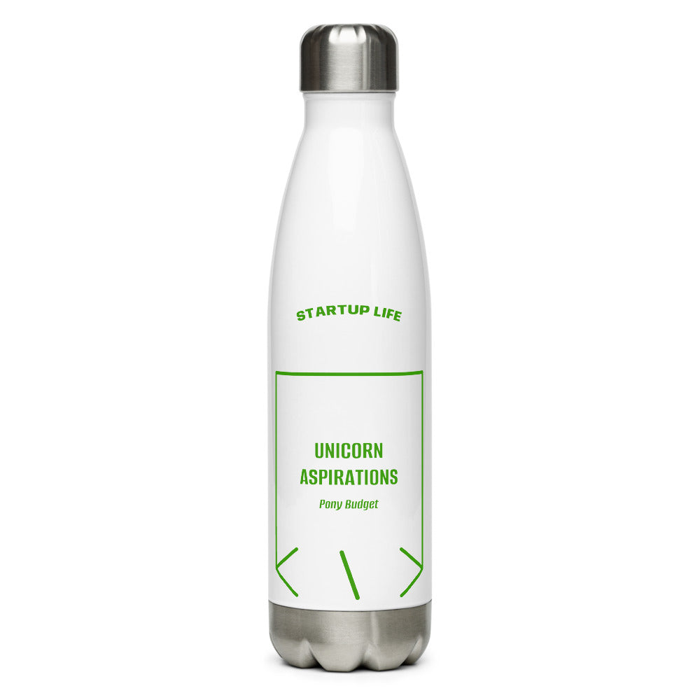 Unicorn Aspirations — White Green back mockup (17 oz)