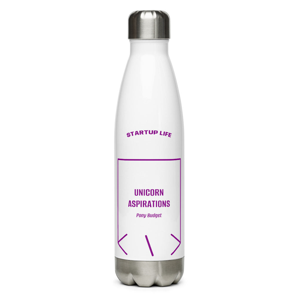 Unicorn Aspirations — White Purple back mockup (17 oz)